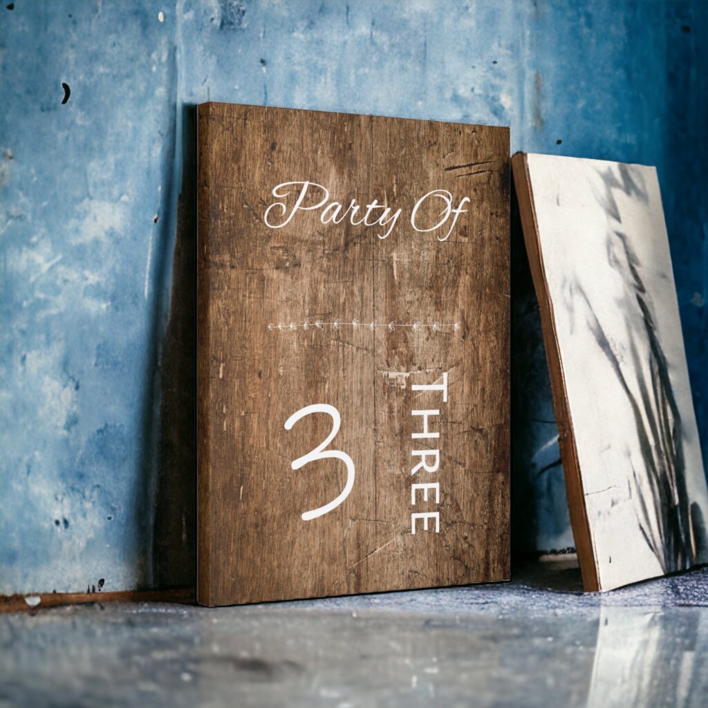 The Perfect Family Gift: &#8220;Party of 3&#8221; Rustic Wall Art for Your Home