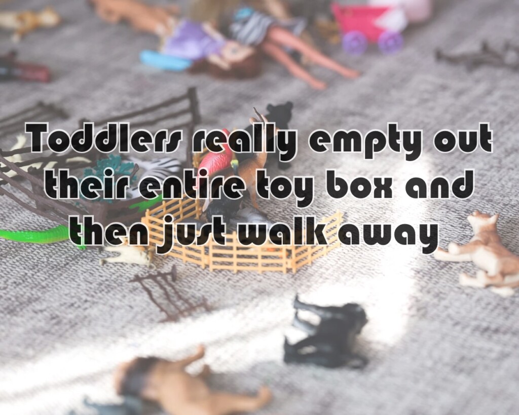 Toddlers really empty out their entire toy box and then just walk away 😭🫠
